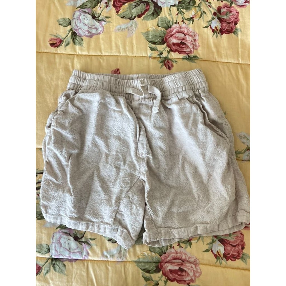 Rylee + Cru Kids Beige Linen Blend Elastic Waist Shorts Size 8-9Y COastal summer